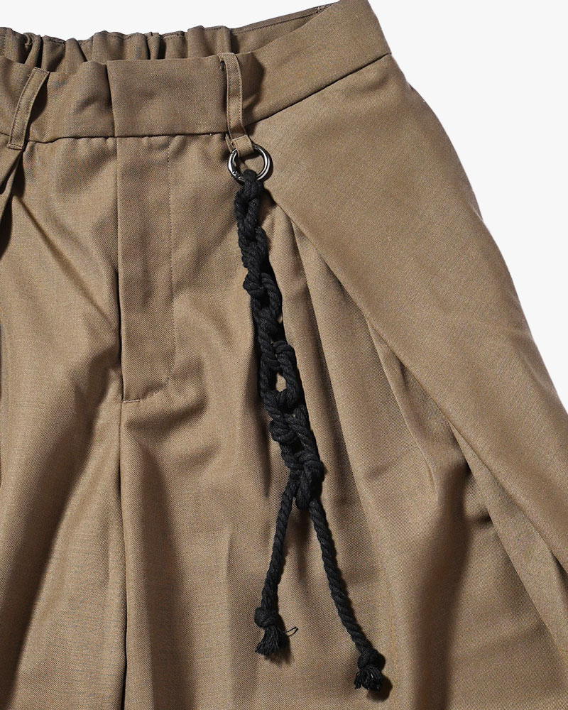 5 TUCK PANTS -KHAKI-