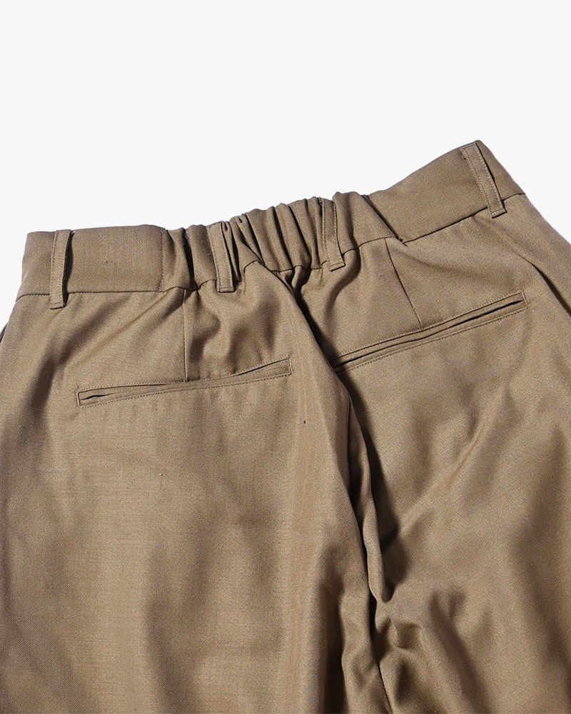 5 TUCK PANTS -KHAKI-