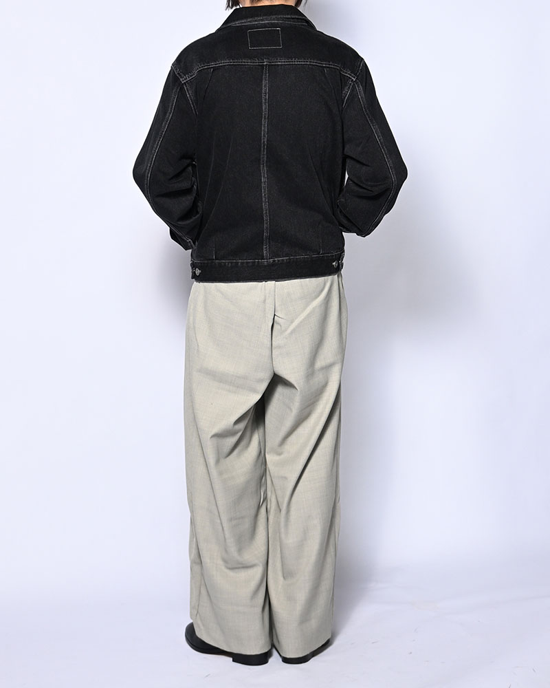5 TUCK PANTS -GRAY-