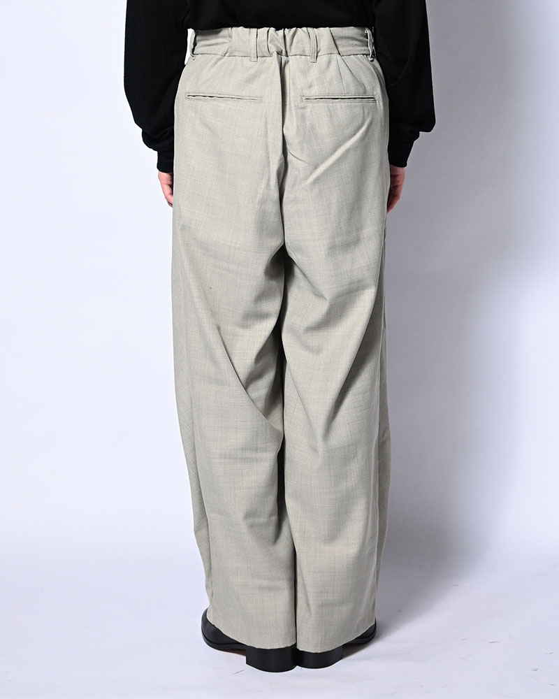 5 TUCK PANTS -GRAY-