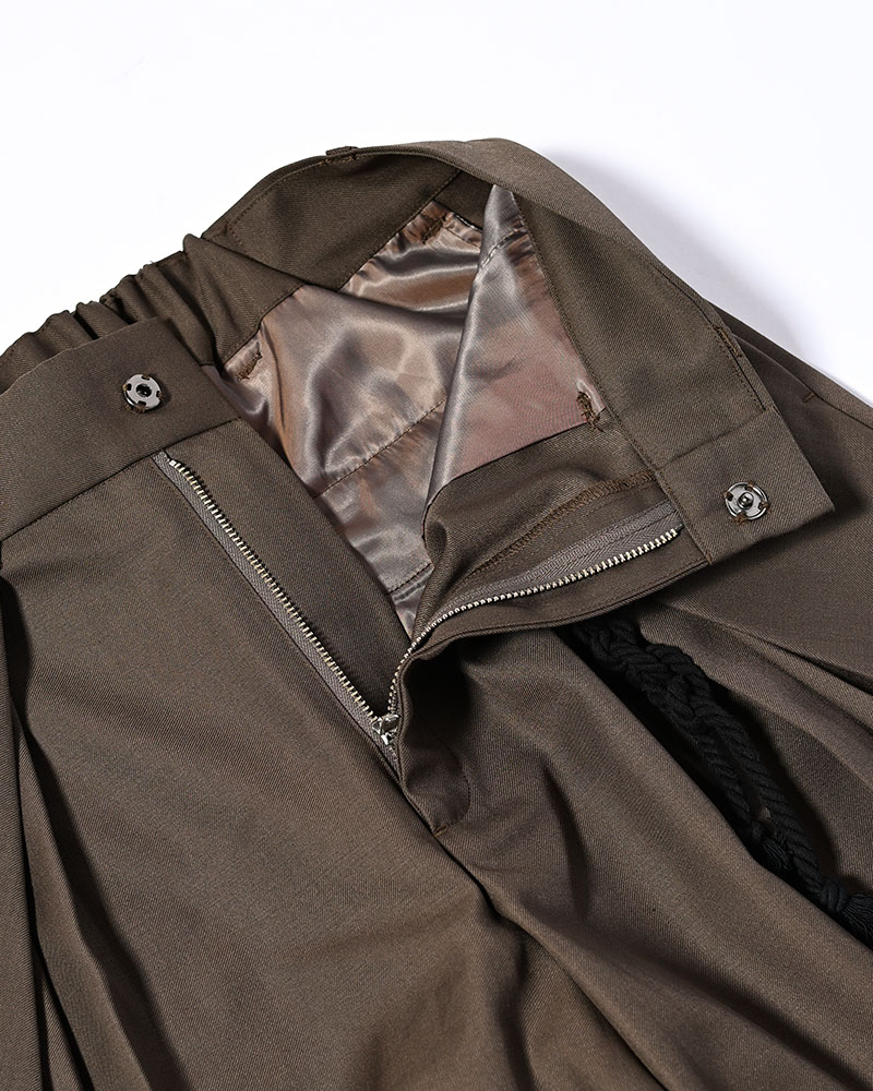 5 TUCK PANTS -GREIGE-
