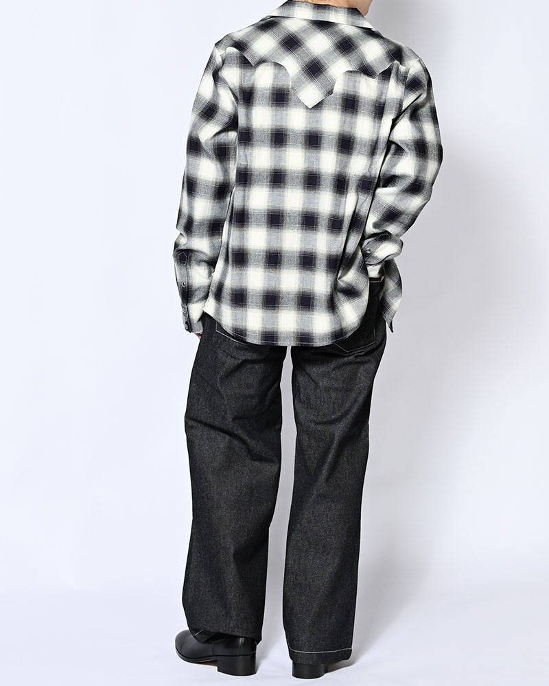 EMBOSS DENIM PANTS -INDIGO-