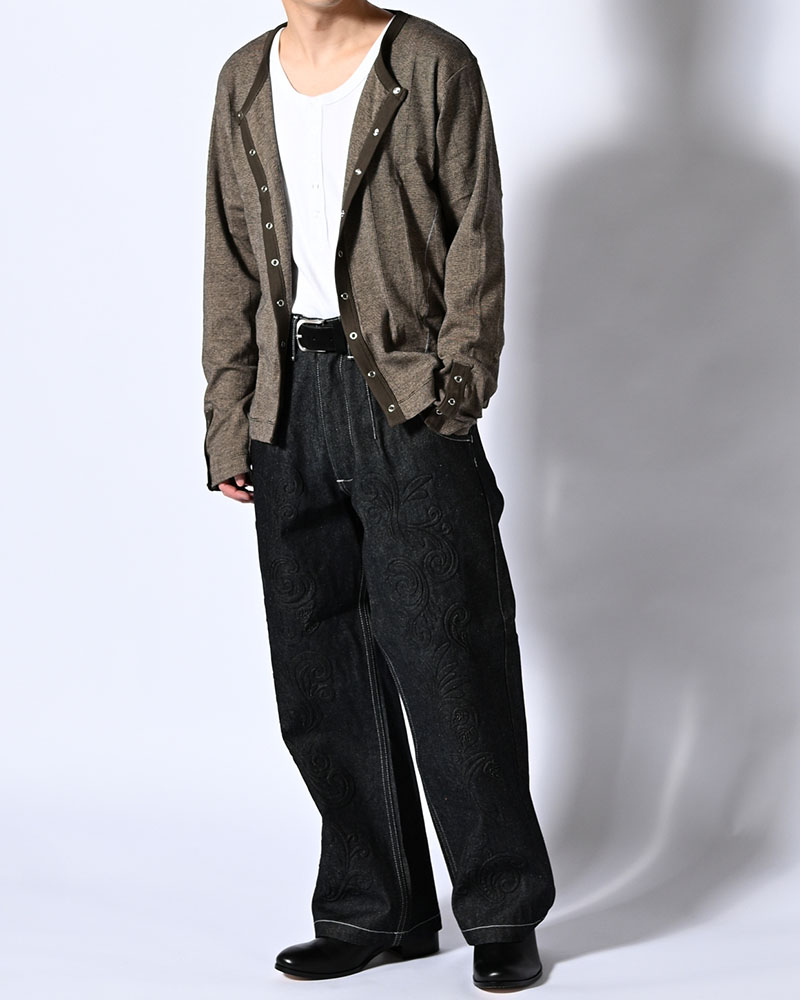 EMBOSS DENIM PANTS -INDIGO-