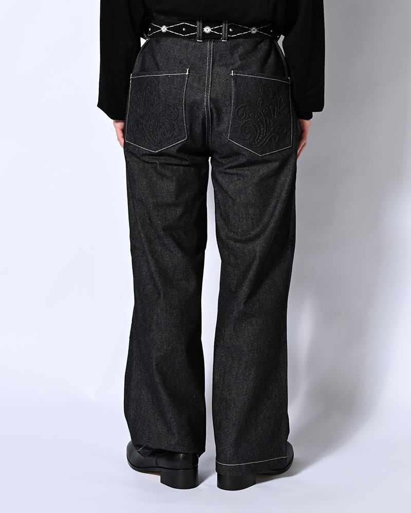 EMBOSS DENIM PANTS -INDIGO-