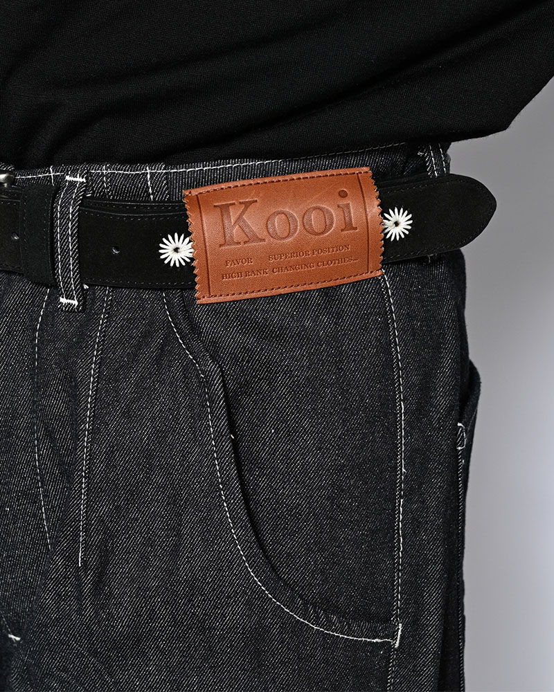 EMBOSS DENIM PANTS -INDIGO-