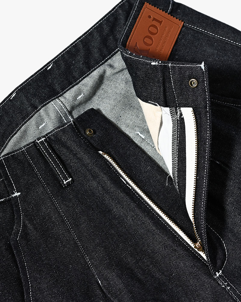 EMBOSS DENIM PANTS -INDIGO-
