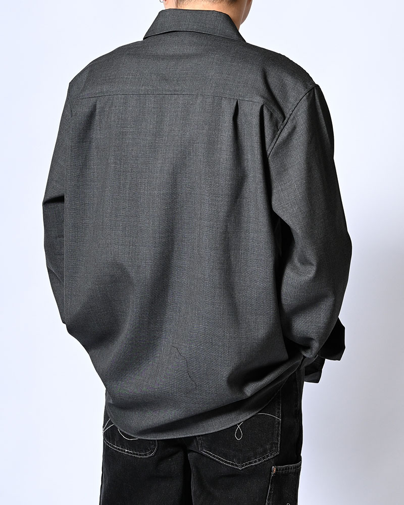 ONE BUTTON SHIRT -WASHABLE WOOL-