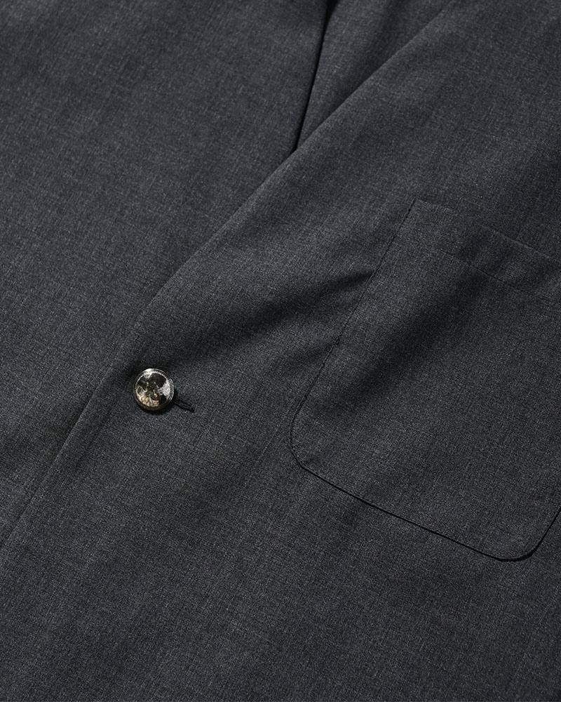 ONE BUTTON SHIRT -WASHABLE WOOL-