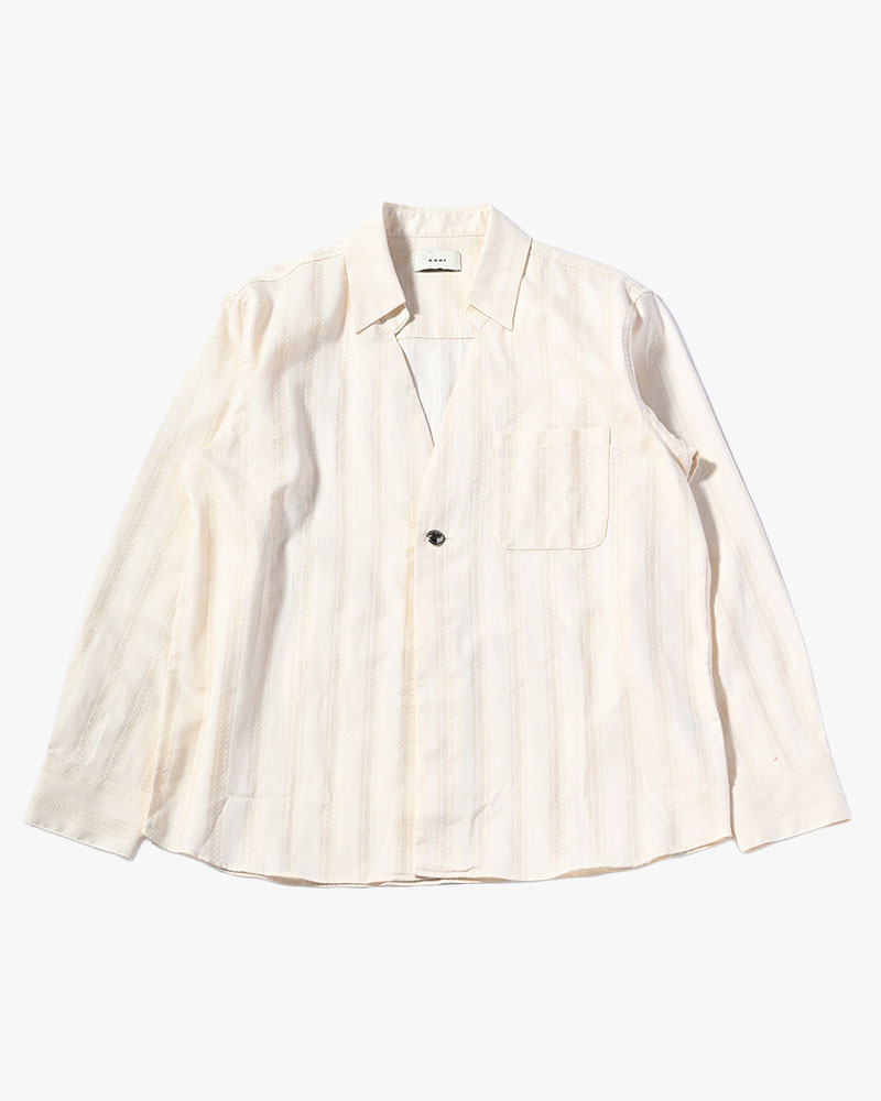ONE BUTTON SHIRT -LENO CLOTH STRIPE-