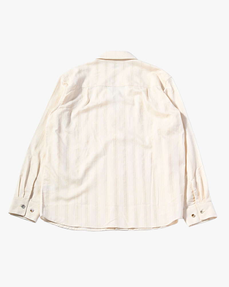 ONE BUTTON SHIRT -LENO CLOTH STRIPE-