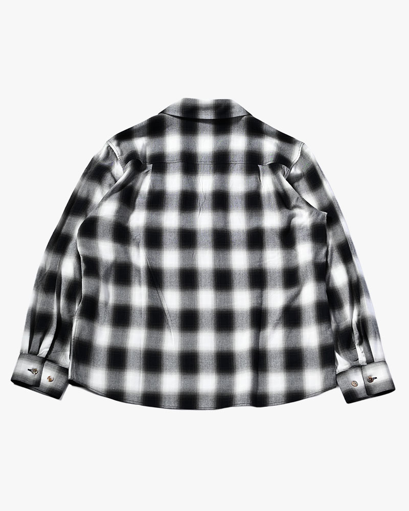 ONE BUTTON SHIRT -RAYON OMBRE CHECK-
