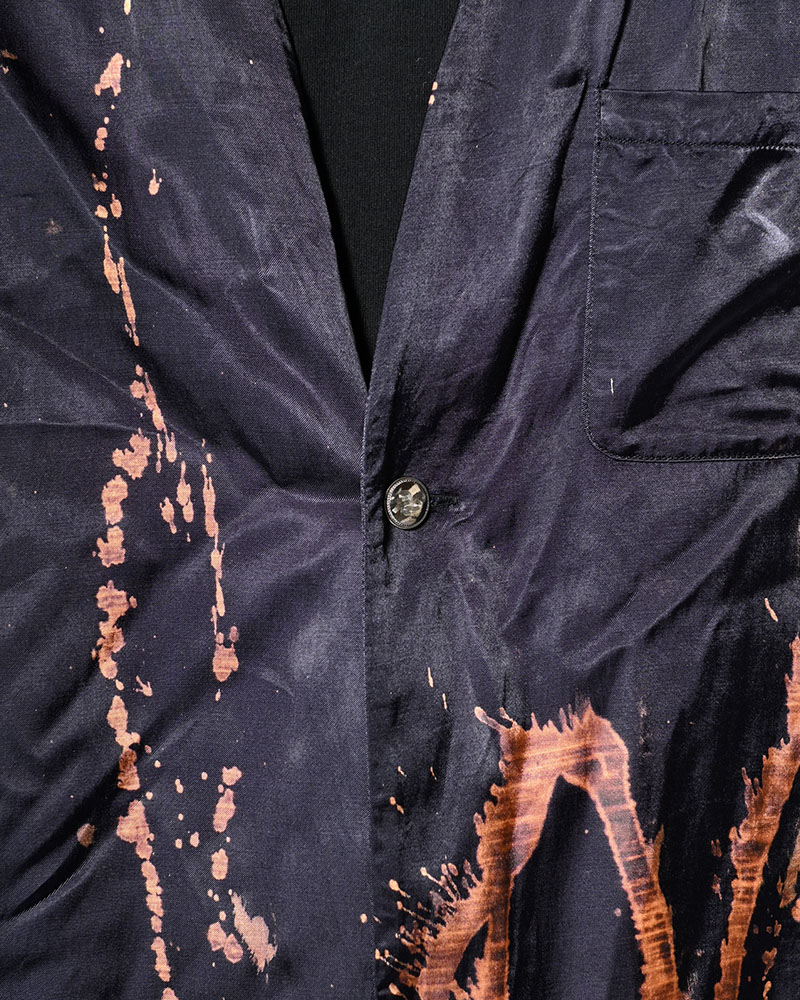 ONE BUTTON SHIRT-BLEACH -NAVY-