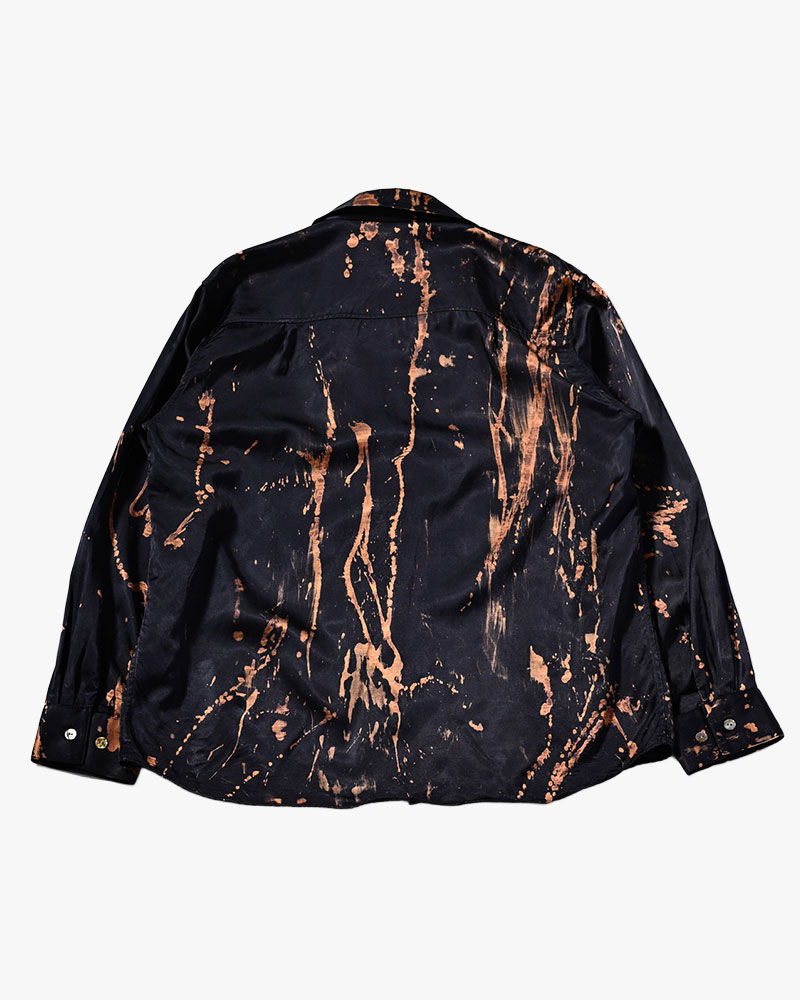 ONE BUTTON SHIRT-BLEACH -NAVY-