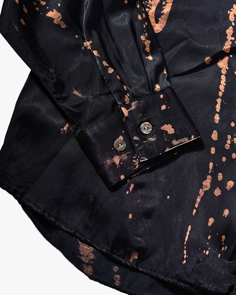 ONE BUTTON SHIRT-BLEACH -NAVY-