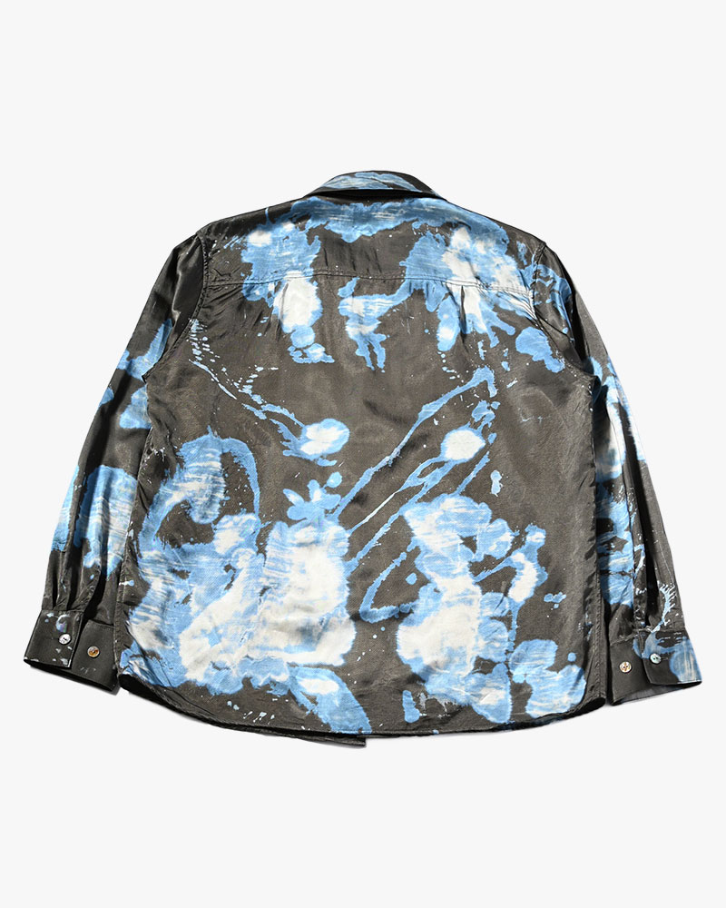 ONE BUTTON SHIRT-BLEACH -CHARCOAL-