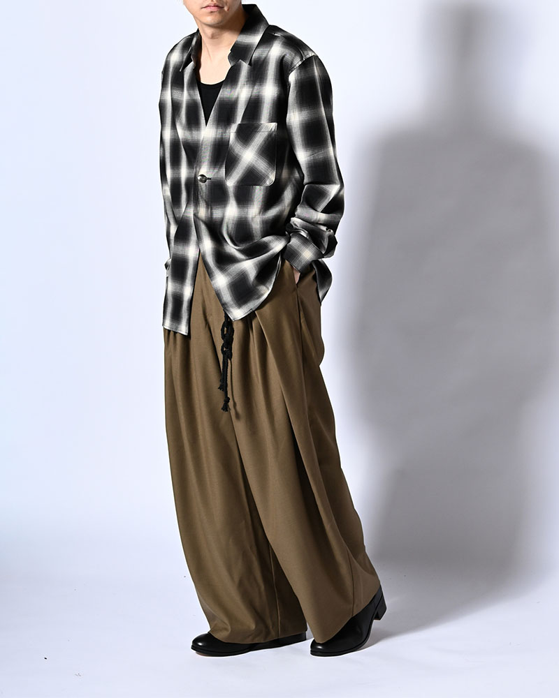 ONE BUTTON SHIRT -COTTON OMBLE CHECK-