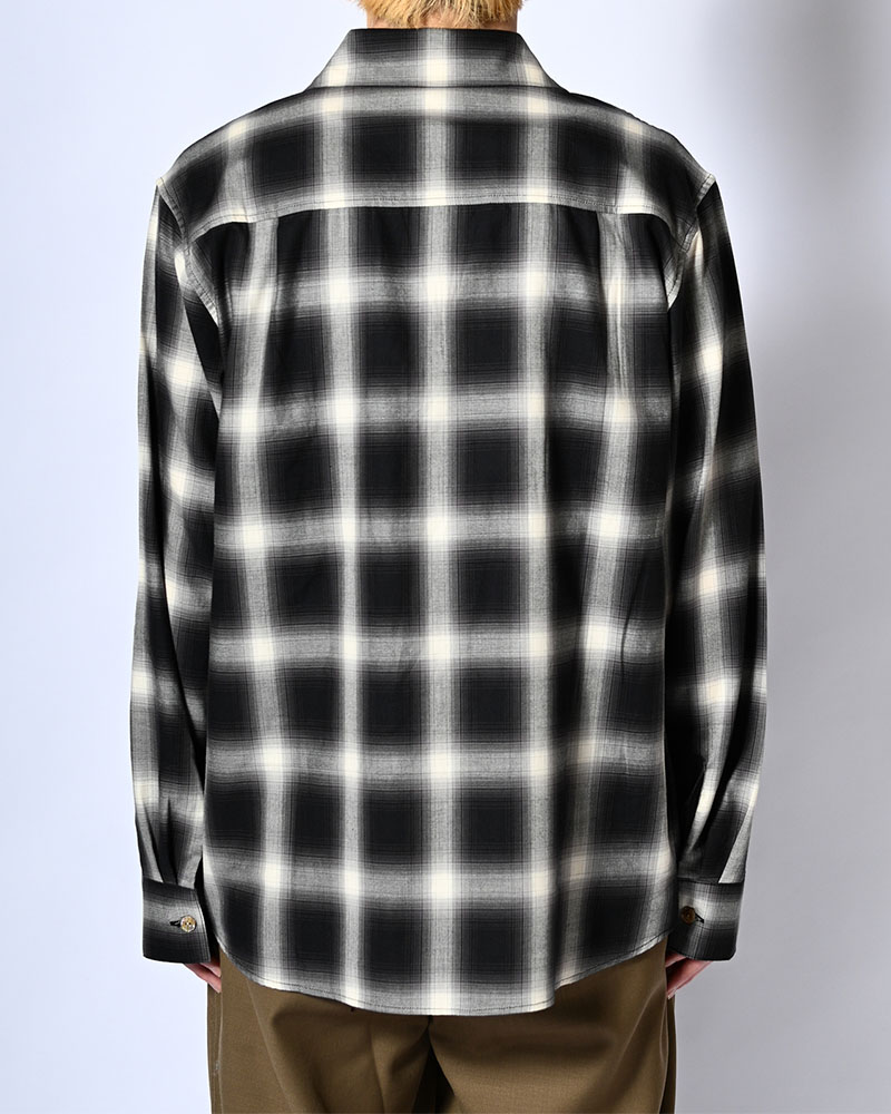 ONE BUTTON SHIRT -COTTON OMBLE CHECK-