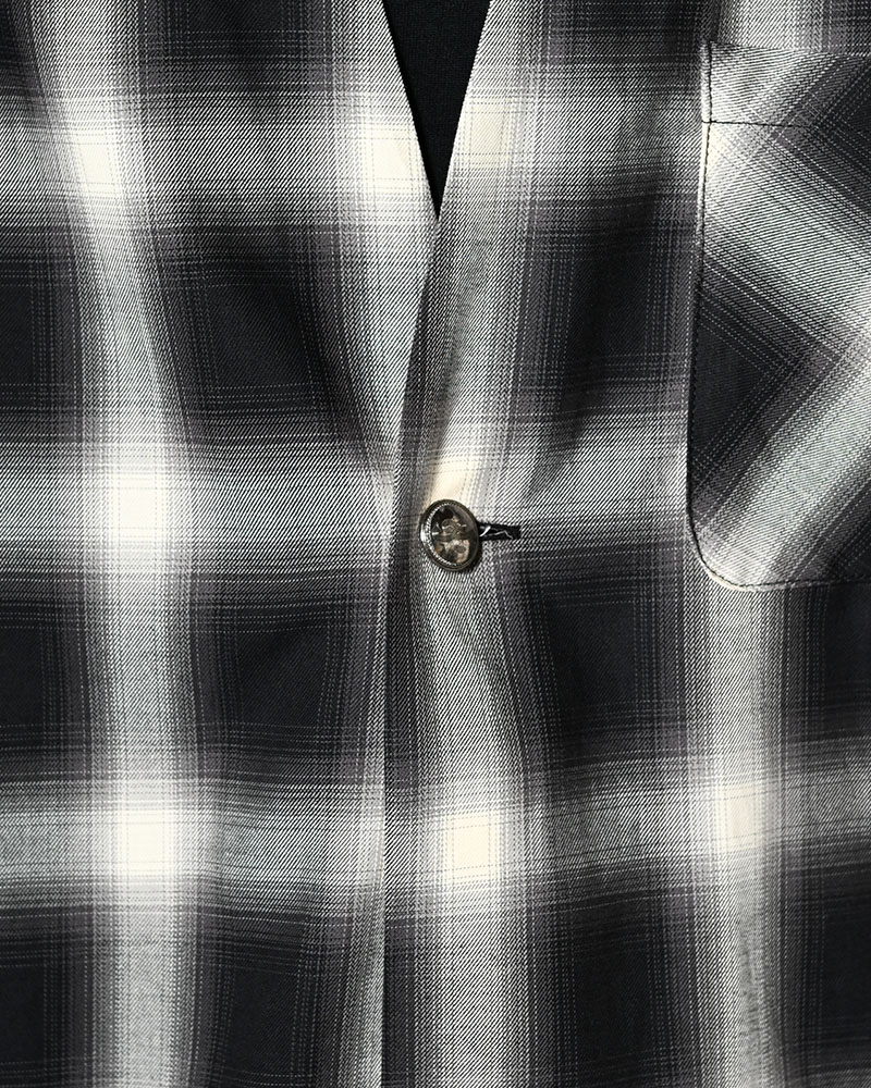 ONE BUTTON SHIRT -COTTON OMBLE CHECK-