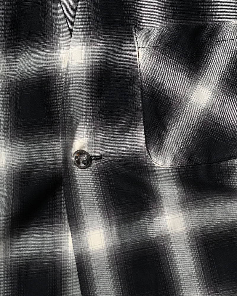 ONE BUTTON SHIRT -COTTON OMBLE CHECK-