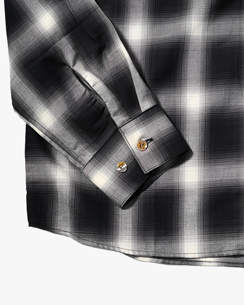 ONE BUTTON SHIRT -COTTON OMBLE CHECK-