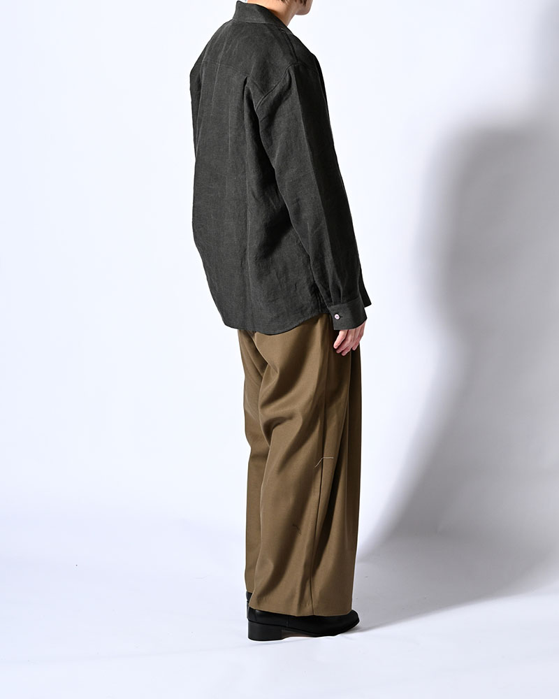 ONE BUTTON SHIRT -炭染-