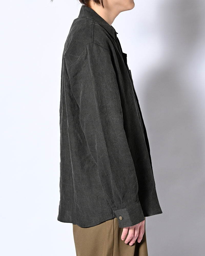 ONE BUTTON SHIRT -炭染-