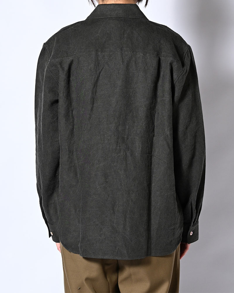 ONE BUTTON SHIRT -炭染-