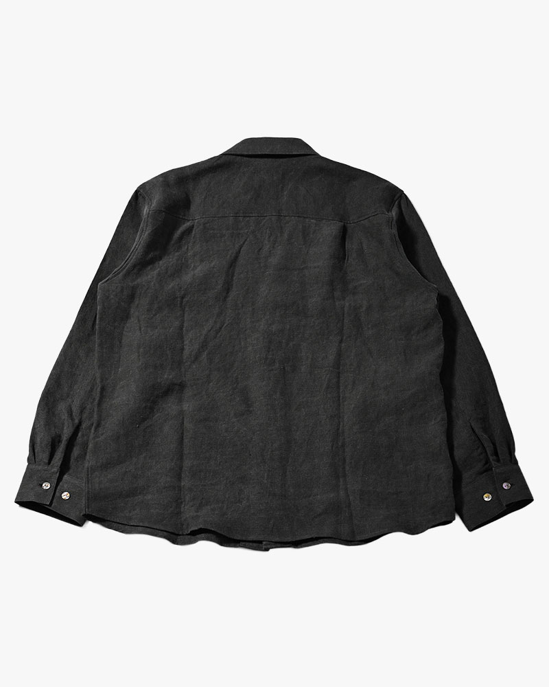 ONE BUTTON SHIRT -炭染-