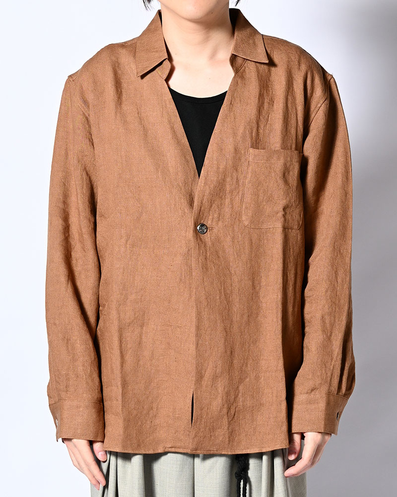 ONE BUTTON SHIRT -柿渋染-