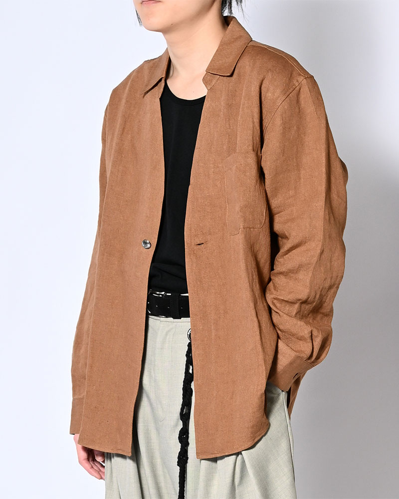 ONE BUTTON SHIRT -柿渋染-