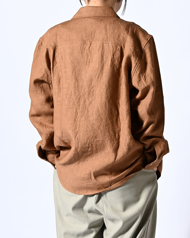 ONE BUTTON SHIRT -柿渋染-