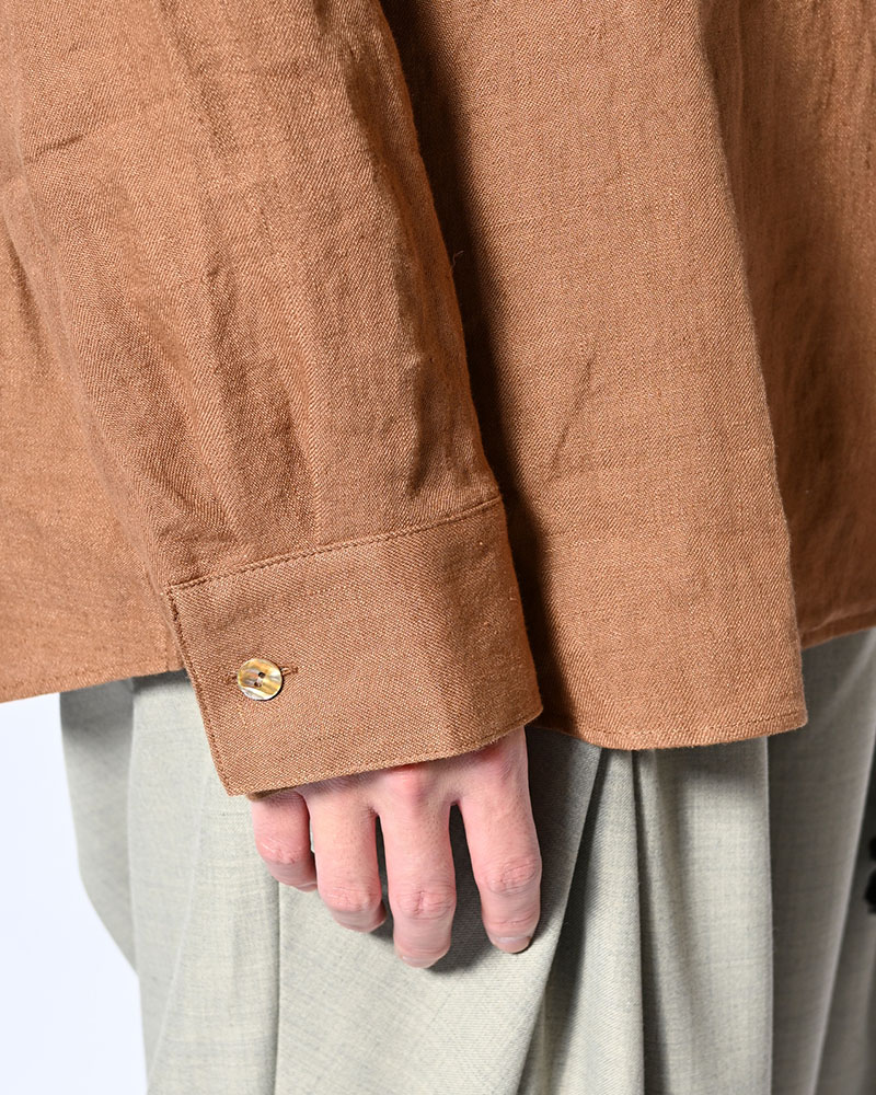 ONE BUTTON SHIRT -柿渋染-