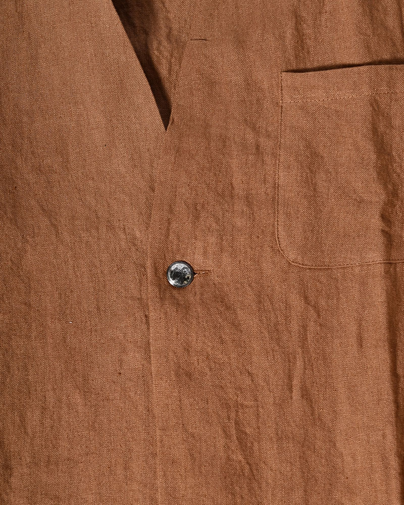 ONE BUTTON SHIRT -柿渋染-