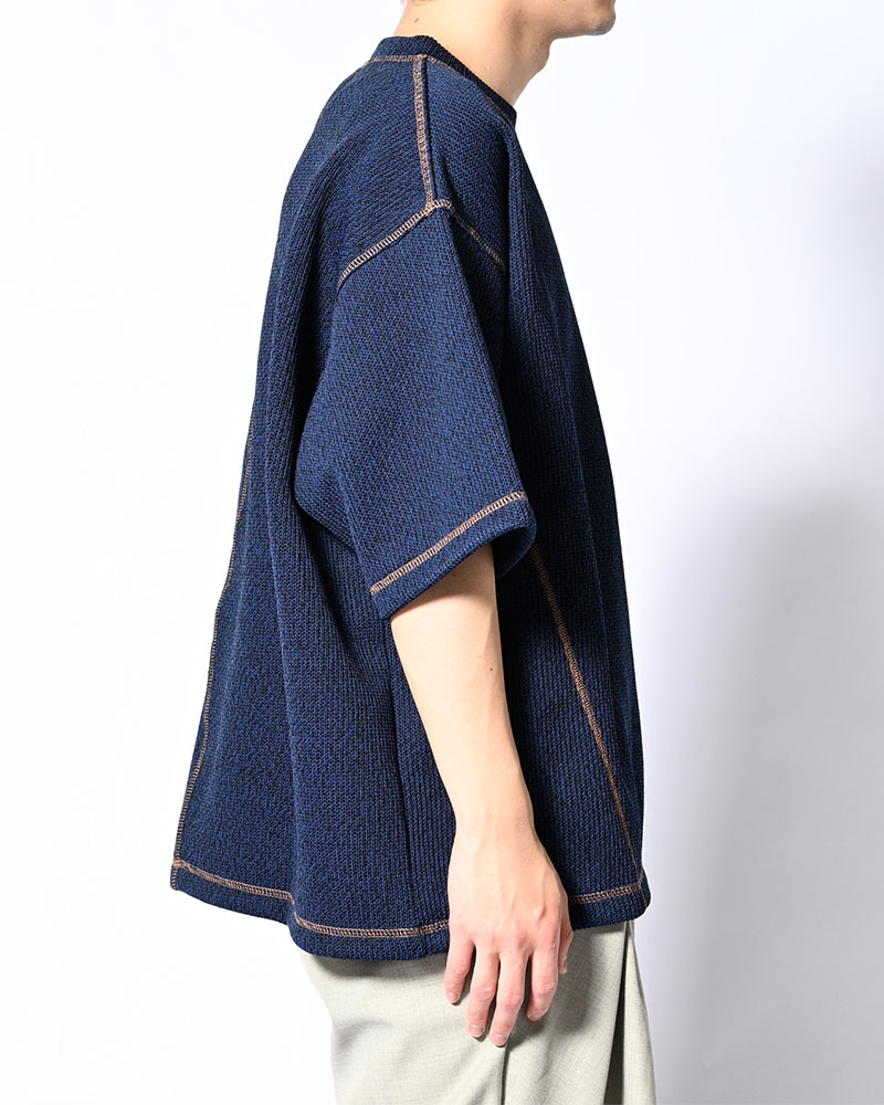 QUARTER GAUZE LOCK STITCH TEE -NAVY-
