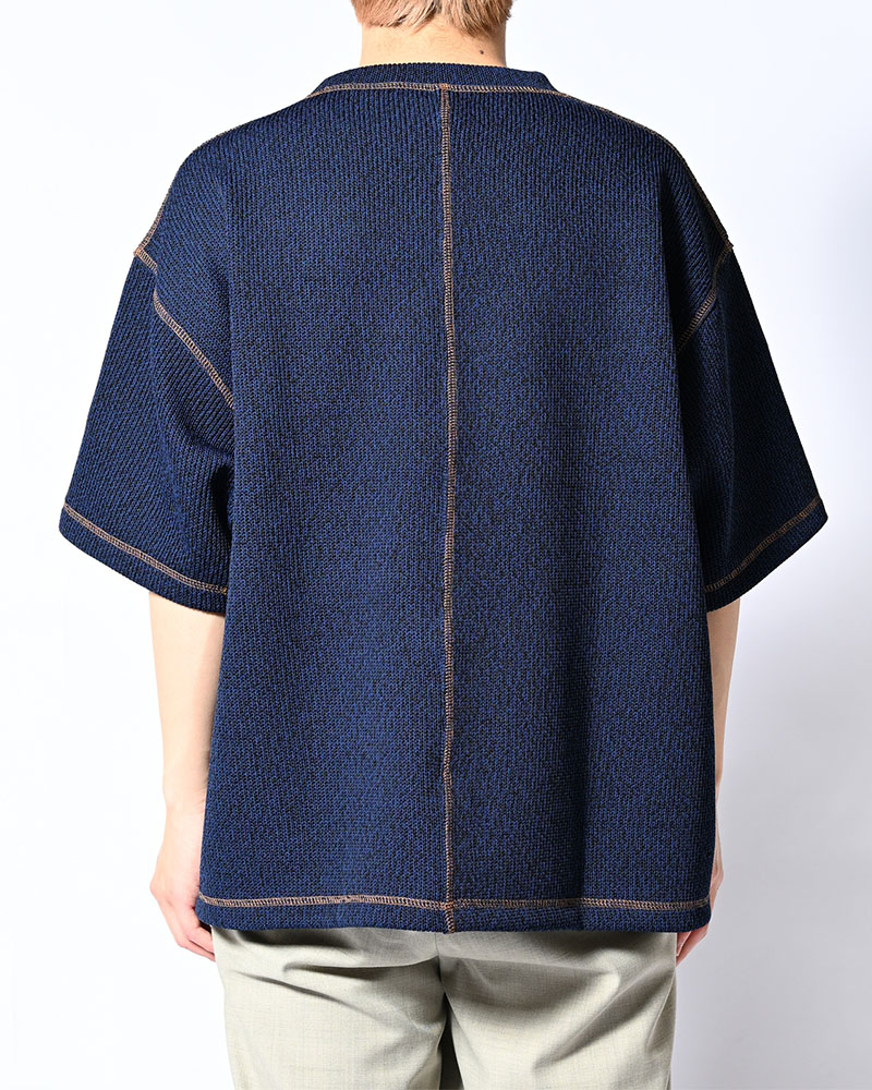 QUARTER GAUZE LOCK STITCH TEE -NAVY-