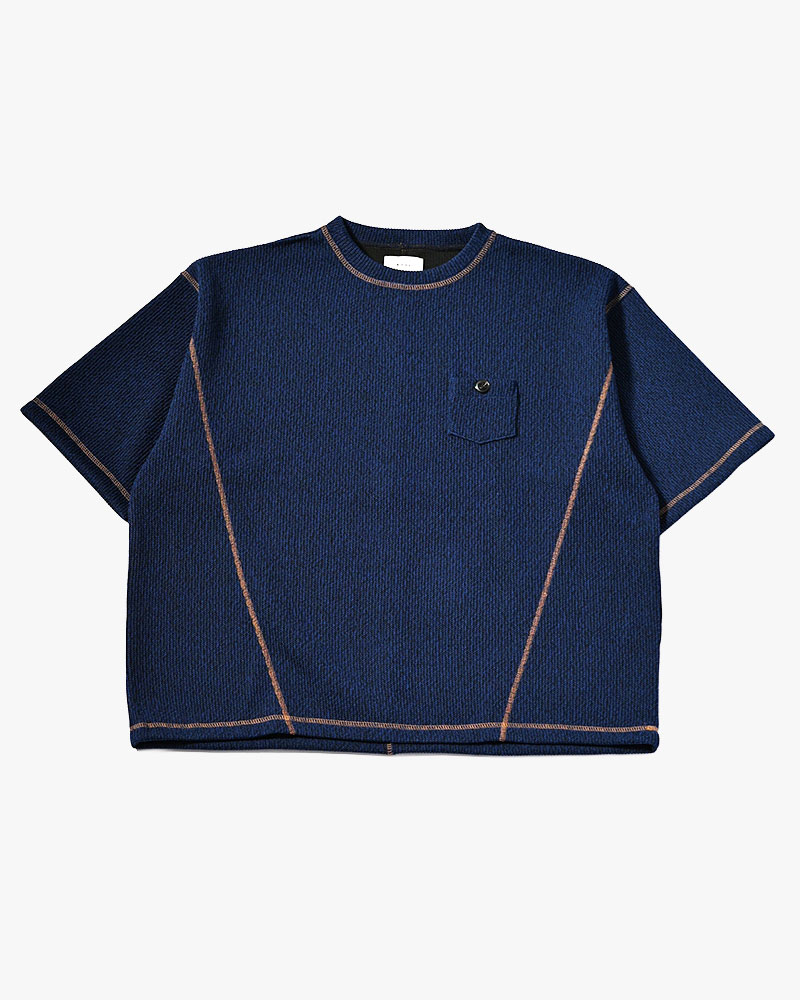 QUARTER GAUZE LOCK STITCH TEE -NAVY-