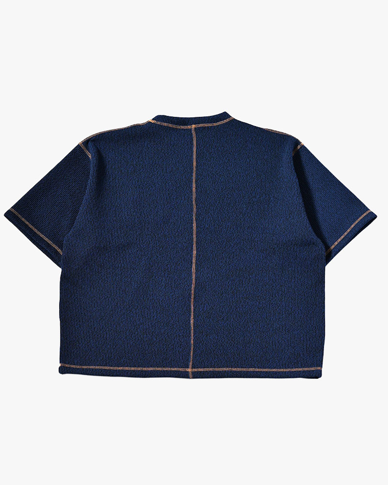 QUARTER GAUZE LOCK STITCH TEE -NAVY-