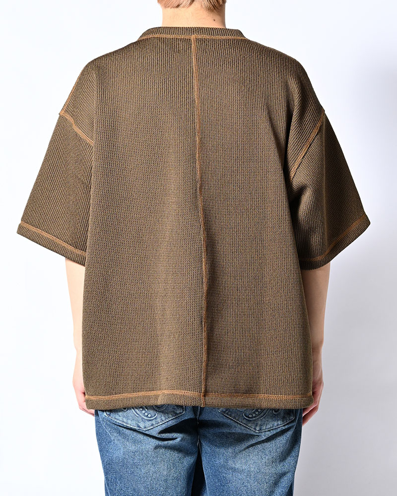QUARTER GAUZE LOCK STITCH TEE -KHAKI-