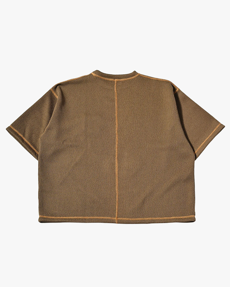 QUARTER GAUZE LOCK STITCH TEE -KHAKI-