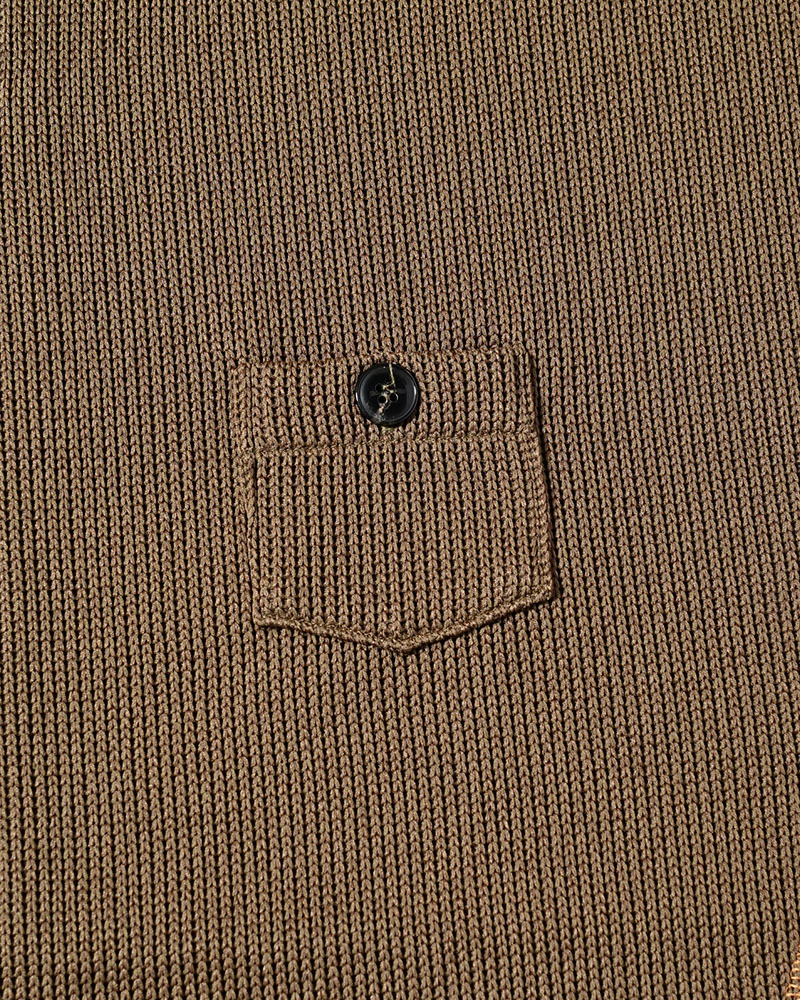 QUARTER GAUZE LOCK STITCH TEE -KHAKI-