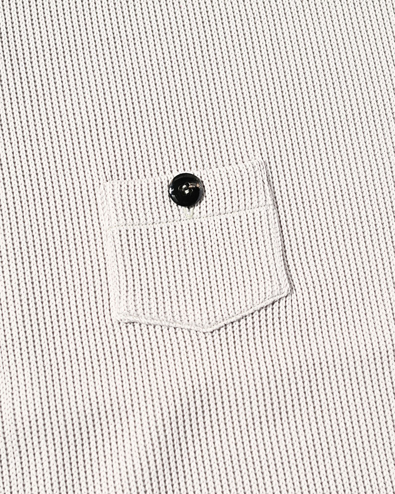 QUARTER GAUZE LOCK STITCH TEE -GREY-