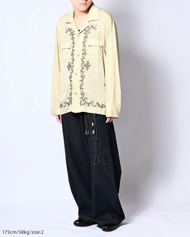CROSS STITCH ORNAMENT SHIRT -MINT-