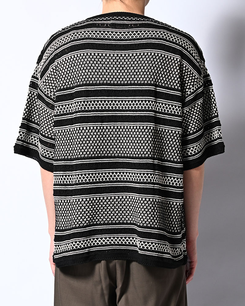 ORIENTAL JQ KNIT TEE -BLACK-