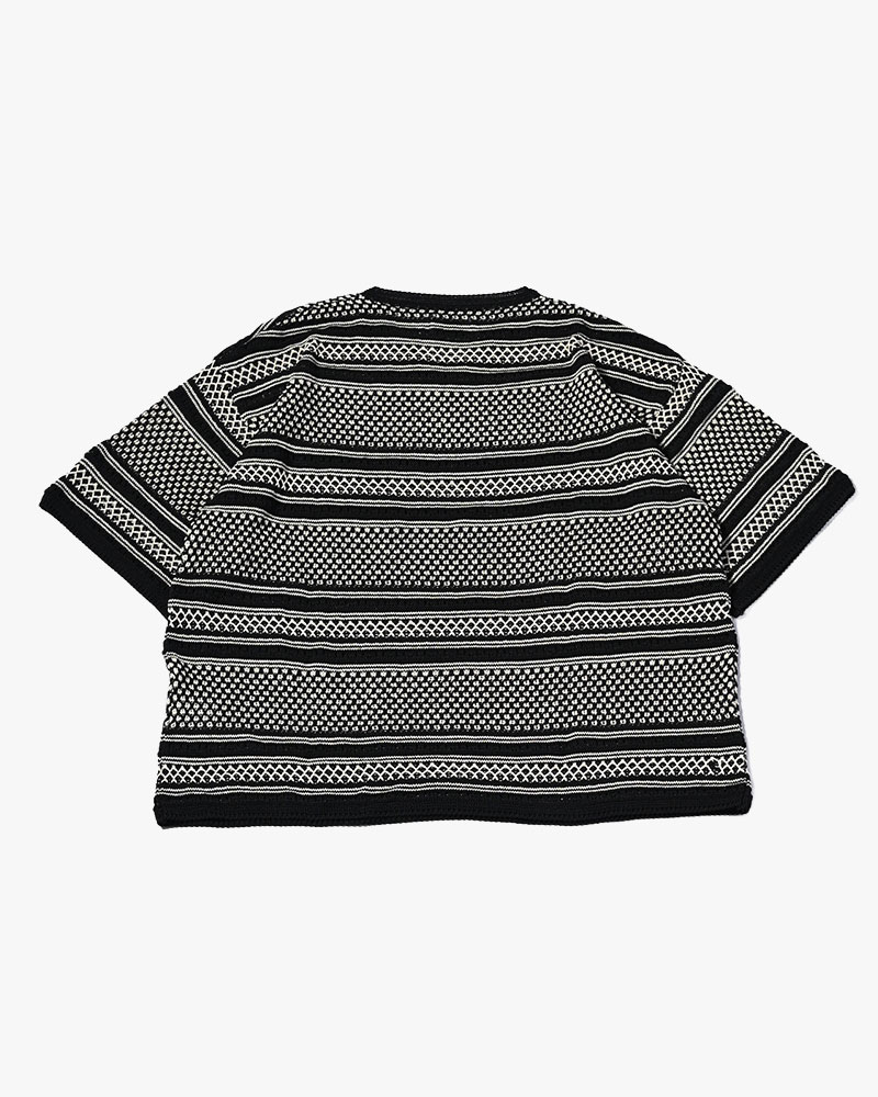 ORIENTAL JQ KNIT TEE -BLACK-