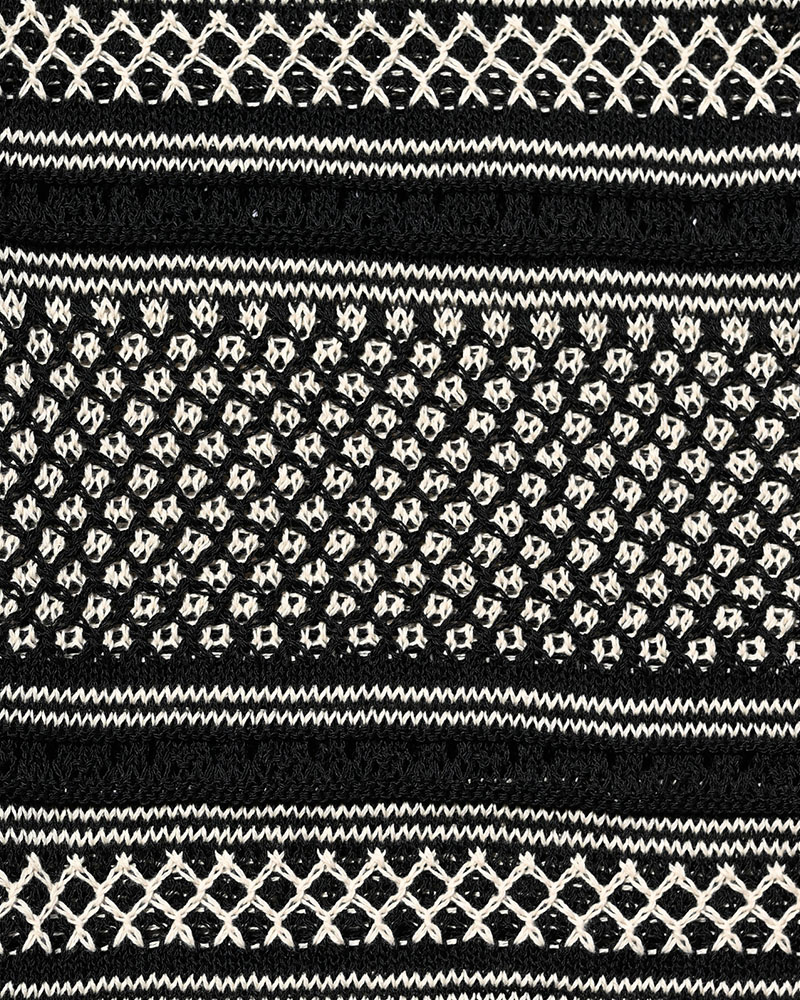 ORIENTAL JQ KNIT TEE -BLACK-