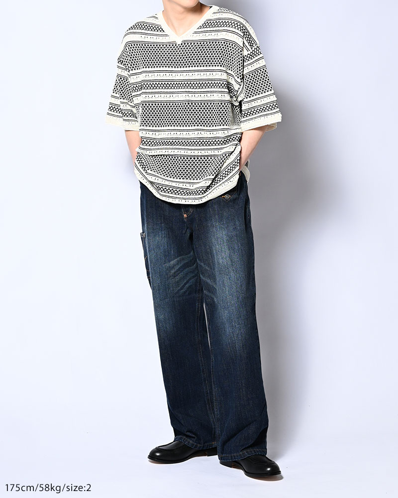 ORIENTAL JQ KNIT TEE -OFF WHITE-