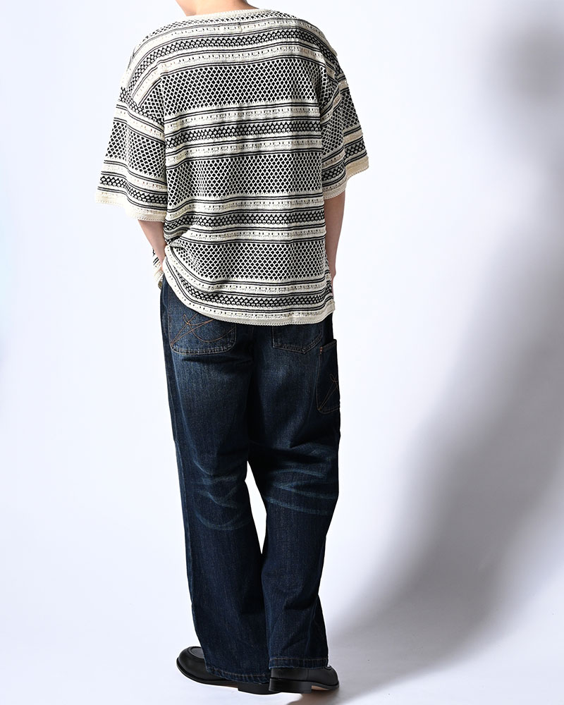 ORIENTAL JQ KNIT TEE -OFF WHITE-
