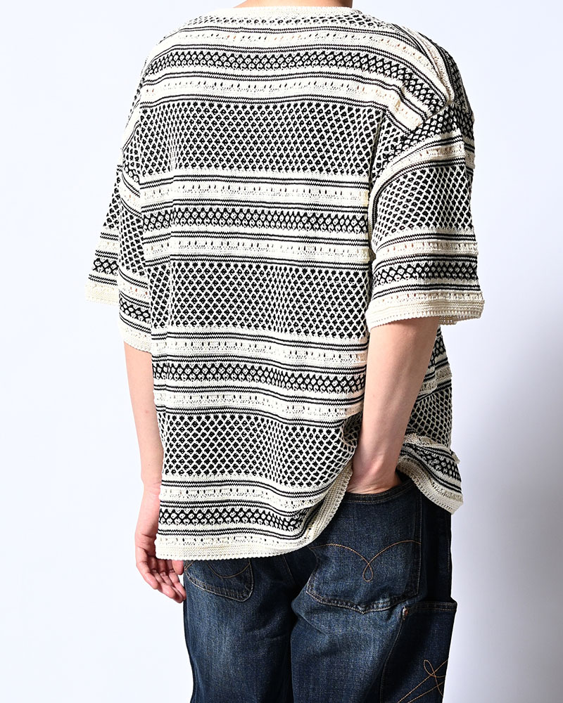 ORIENTAL JQ KNIT TEE -OFF WHITE-