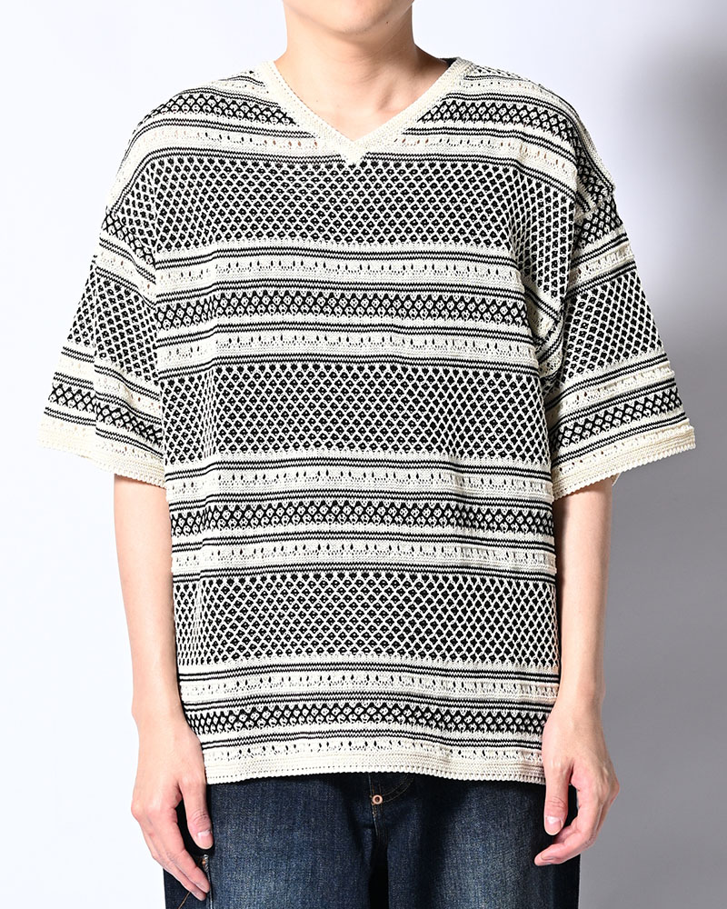 ORIENTAL JQ KNIT TEE -OFF WHITE-