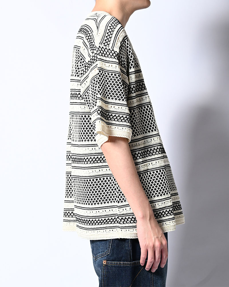 ORIENTAL JQ KNIT TEE -OFF WHITE-